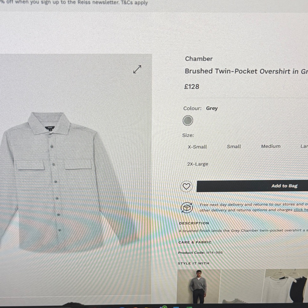 Gray Button-Up Shirt - Picture 7 of 7